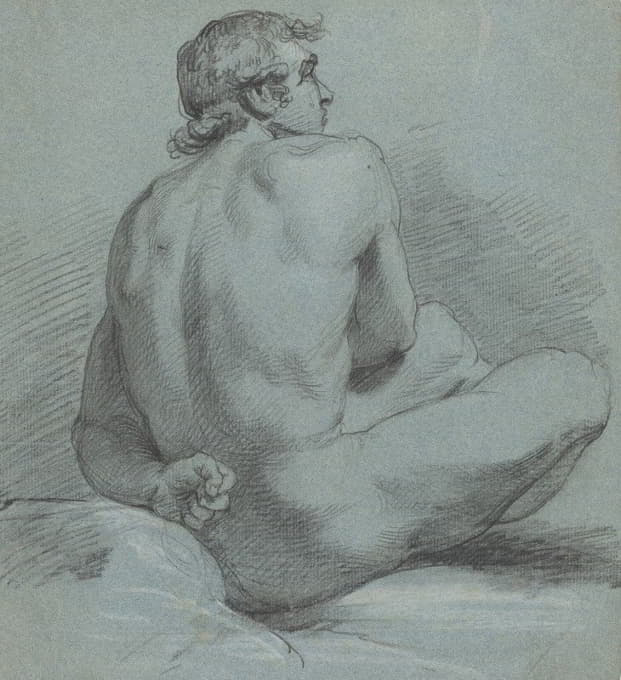 Samuel Woodforde - Seated Male Nude