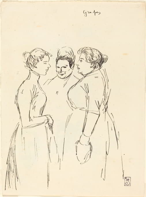 Théophile Alexandre Steinlen - Gossiping Women