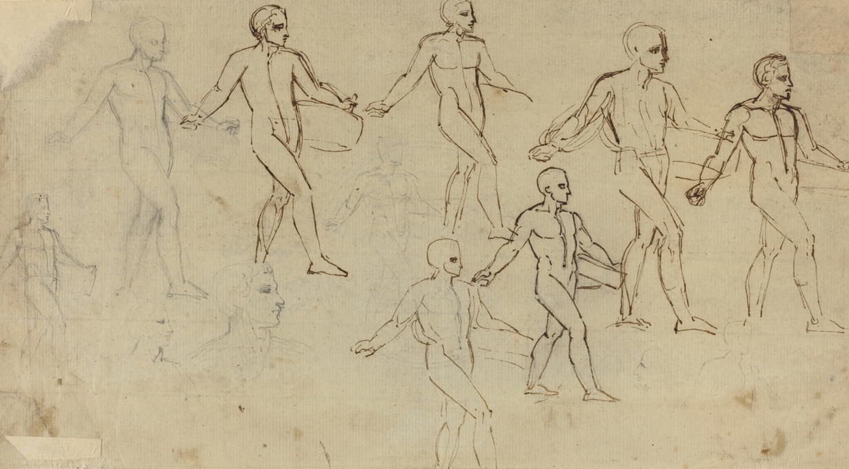 Thomas Stothard - Studies of a Sower (Illustration for Thomson’s Seasons )