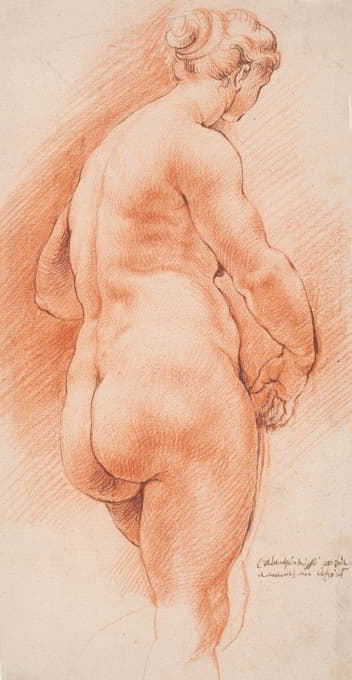 Willem Panneels - Woman seen from behind, half turned to the right