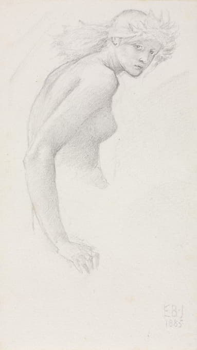 Sir Edward Coley Burne-Jones - Study of a Female Figure