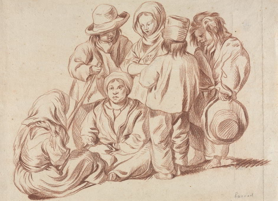 Anonymous - Group of Six Children (recto)