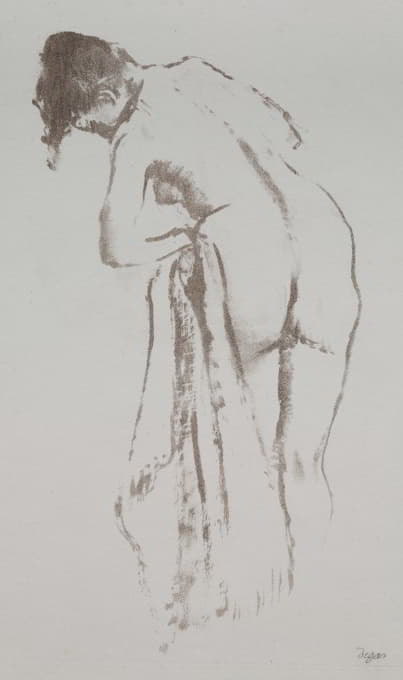 Edgar Degas - Nude Woman with Towel, Standing
