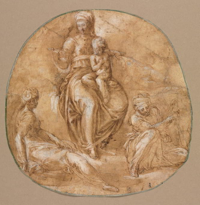 Battista Franco - Virgin and Child with St. Catherine of Alexandria and Saint Anne (?)
