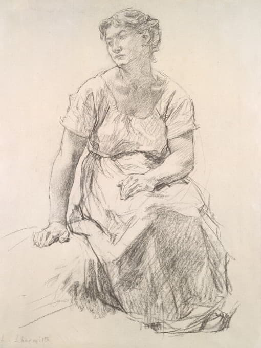 Léon Augustin Lhermitte - Seated Peasant Woman