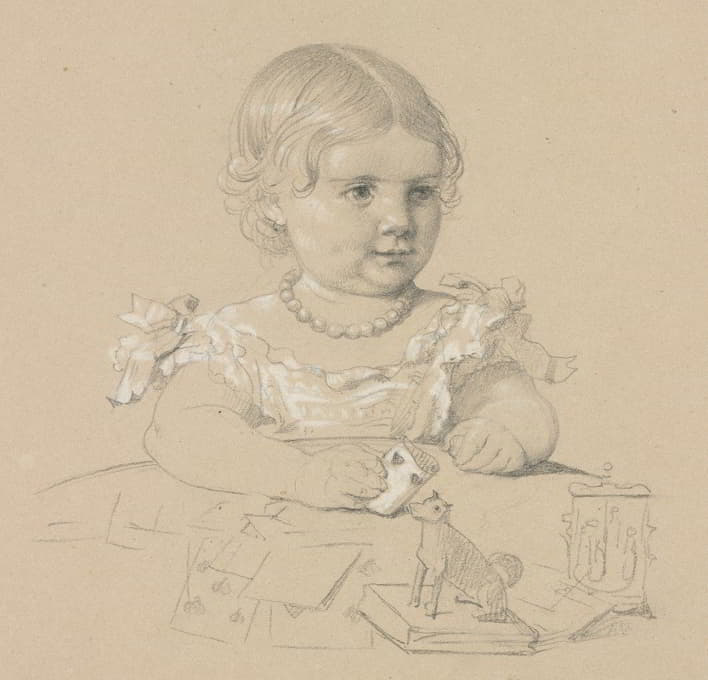 Henri Lehmann - Portrait of a Child