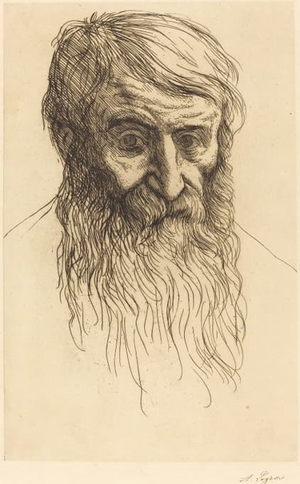 Alphonse Legros - Head of a Philosopher (Tete de philosophe)