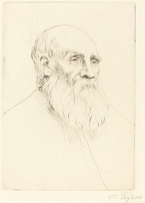 Alphonse Legros - Head of an Old Man (Etude de tete)
