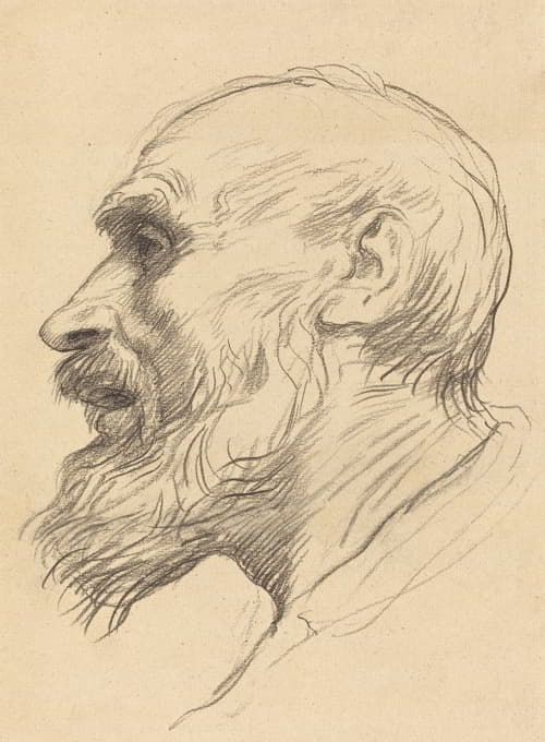 Alphonse Legros - Head of an Old Man