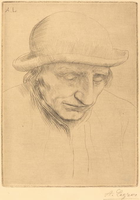 Alphonse Legros - Peasant in a Round Hat (Paysan avec chapeau rond) II