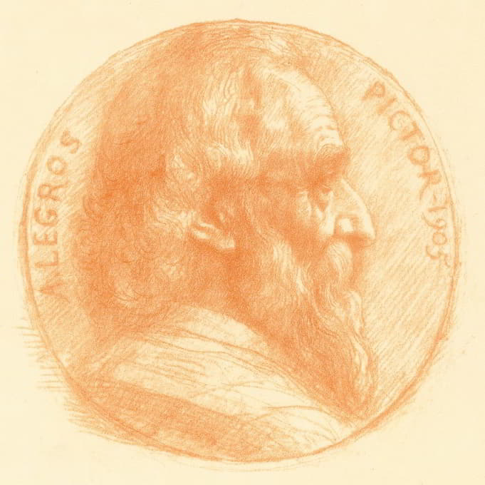 Alphonse Legros - Self-Portrait, Medallion, No.2, 11th plate