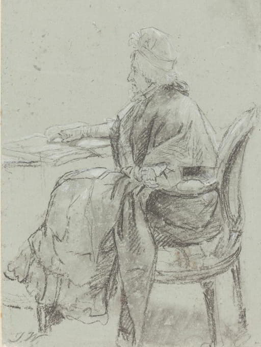 James Ward - Study of an Elderly Woman for ‘Disobedience Discovered’