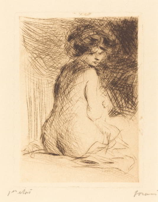 Jean-Louis Forain - Nude Woman Seen from the Back