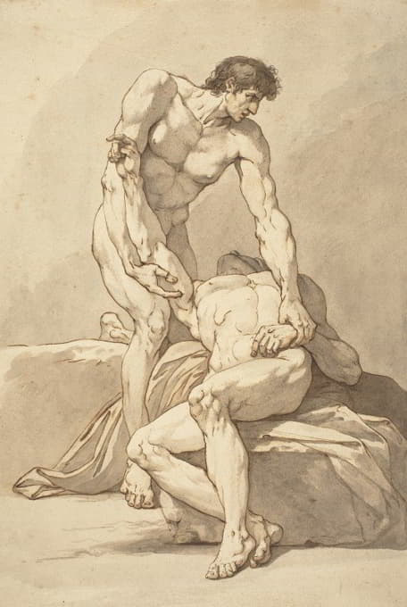 Johann Heinrich Lips - Two Nude Men