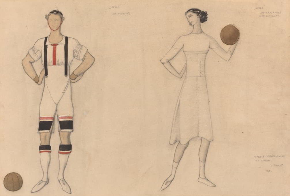 Léon Bakst - Costume Study for ‘Jeux’