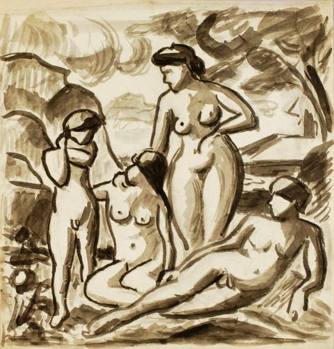 Carl Newman - Group of Nudes