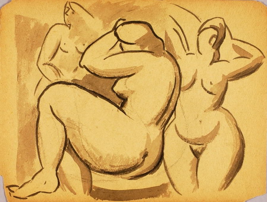三个女性裸体