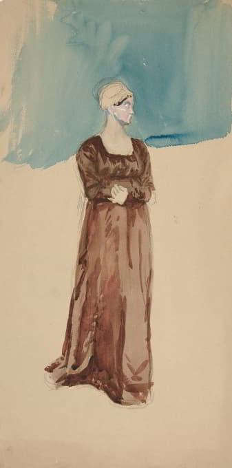 Edwin Austin Abbey - Sketch of a woman