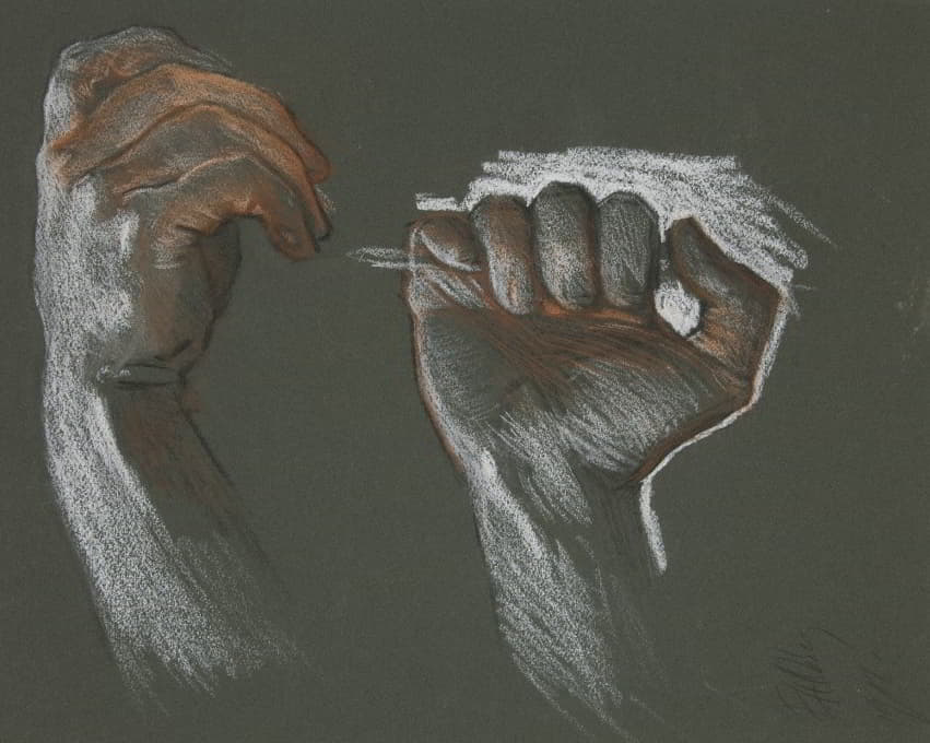 Edwin Austin Abbey - Sketch of two hands