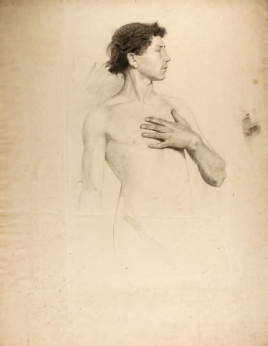 Howard Russell Butler - Nude Boy, Torso and Head