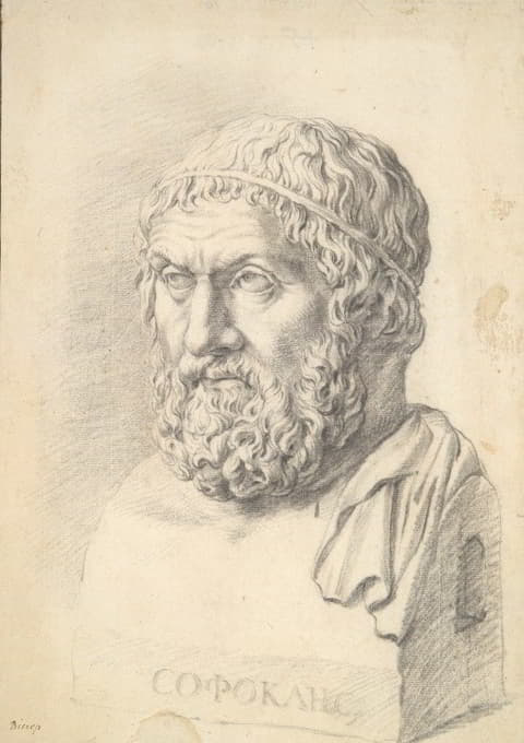 Jan de Bisschop - Portrait Bust of Sophocles