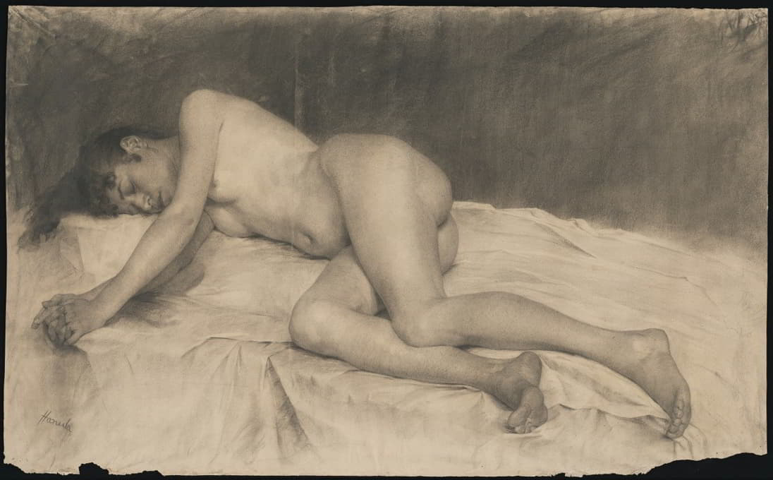 裸体躺着的女性