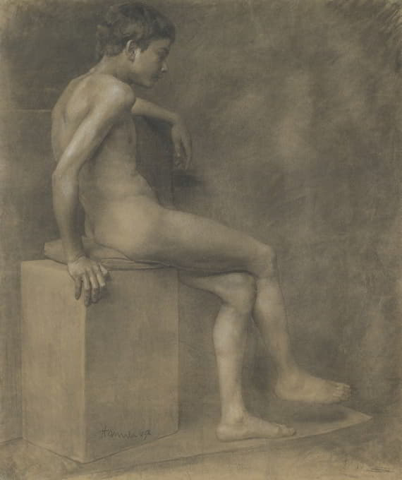 Jozef Hanula - Sitting boy