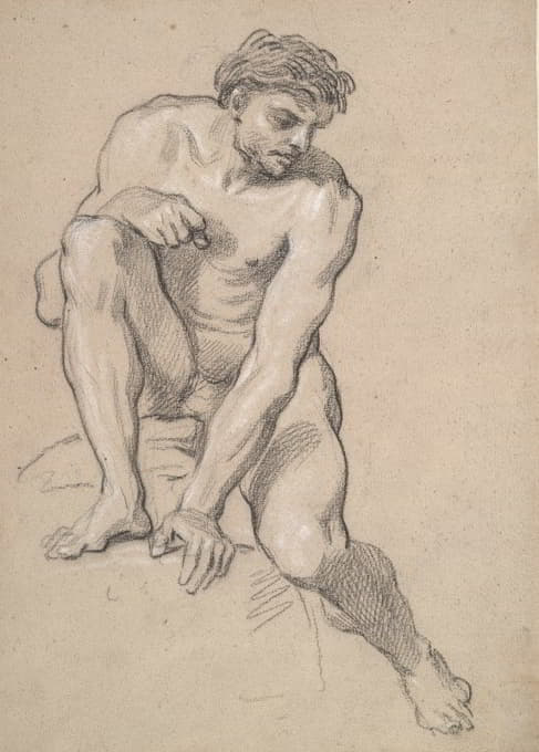 Louis de Boullogne the Younger - Study of a Male Nude