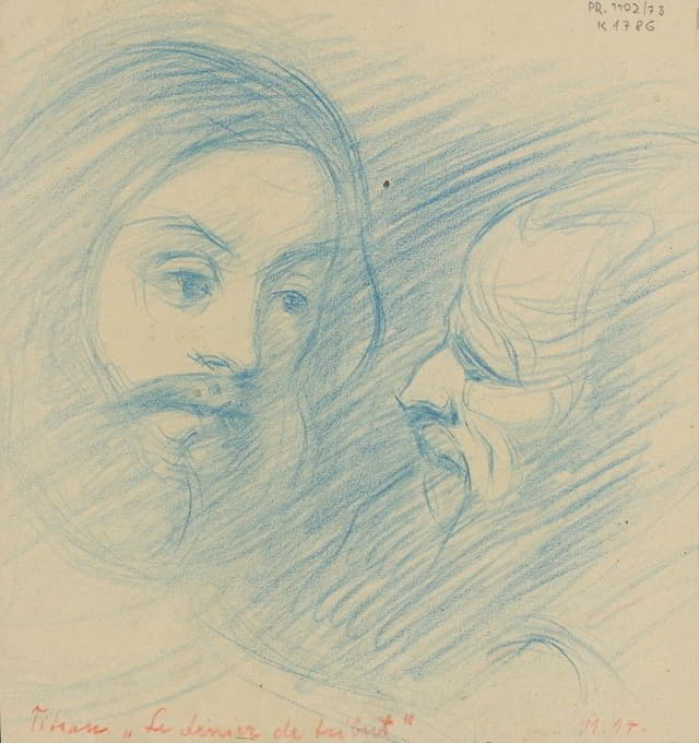 Titian头部的两个研究
