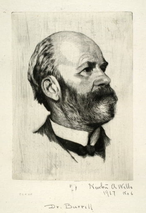 Newton A. Wells - Portrait of Dr. Burrill