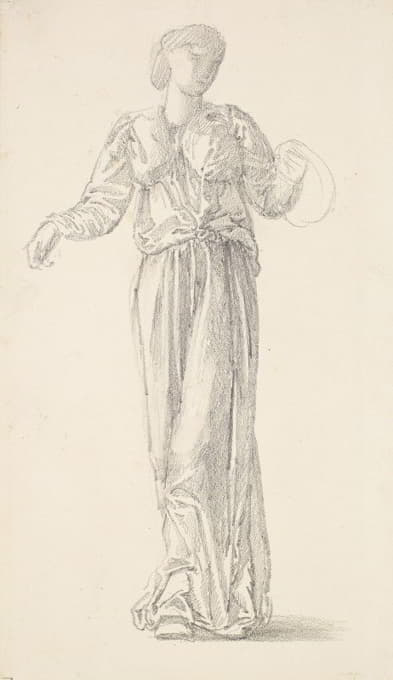 Sir Edward Coley Burne-Jones - The Garland Weavers – Drapery Study