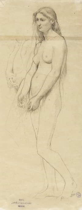 Jules Elie Delaunay - Etude de jeune femme nue