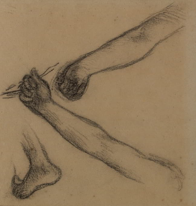 Pierre Puvis de Chavannes - Etude de bras et de pieds