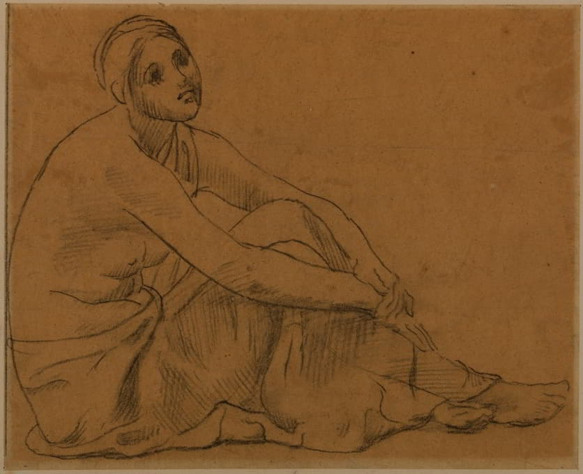 Pierre Puvis de Chavannes - Femme assise à terre