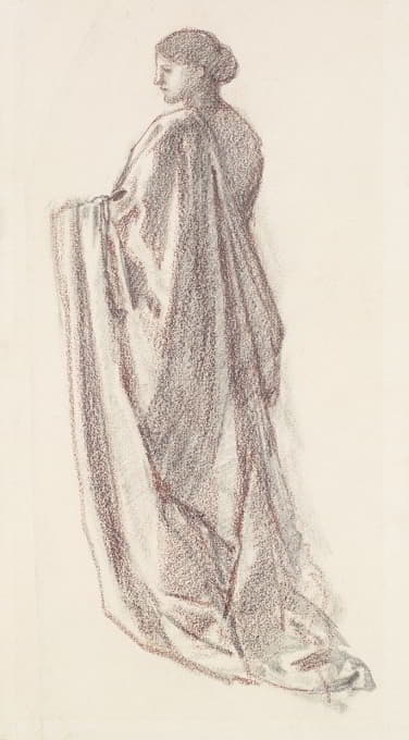 女性-窗帘习作-圣西奥菲勒斯和天使的背景人物