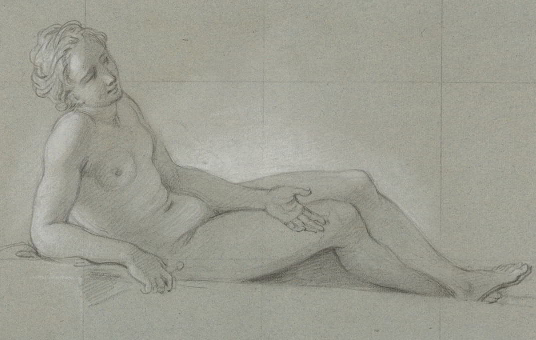 一位躺着的裸体女性的习作