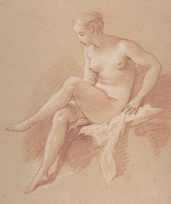 裸体女性坐姿