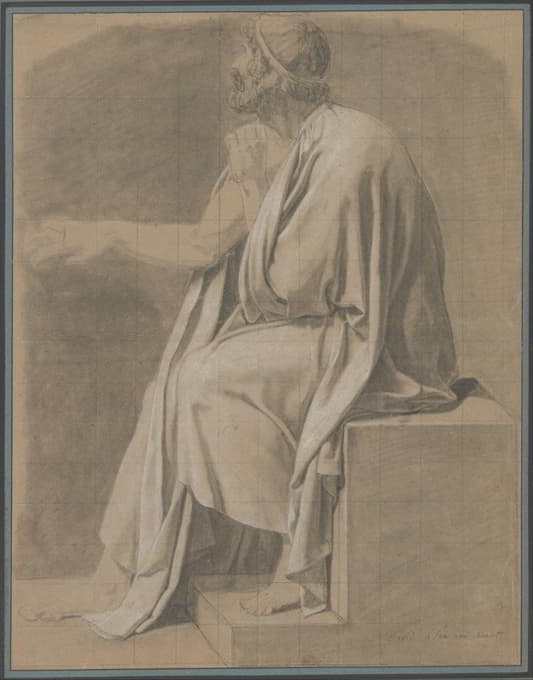 Jacques Louis David - Figure Study for ‘The Death of Socrates’