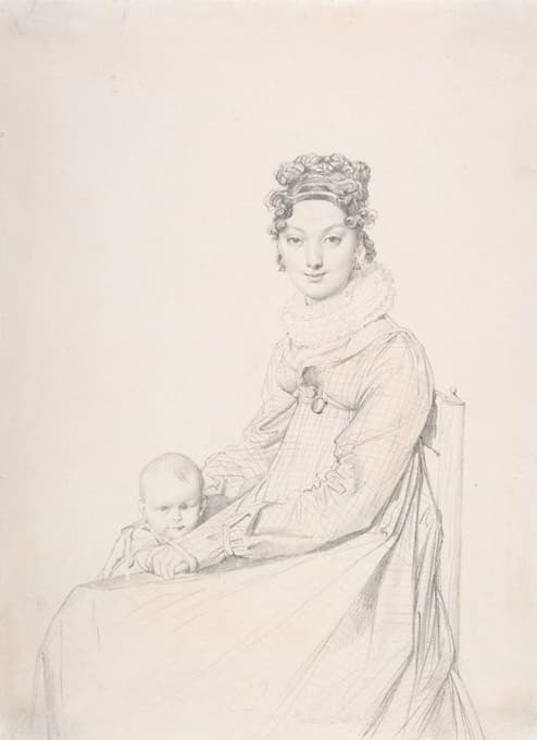 Alexandre Lethière夫人和她的女儿Letizia