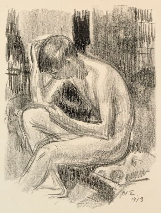 Magnus Enckell - Seated Nude