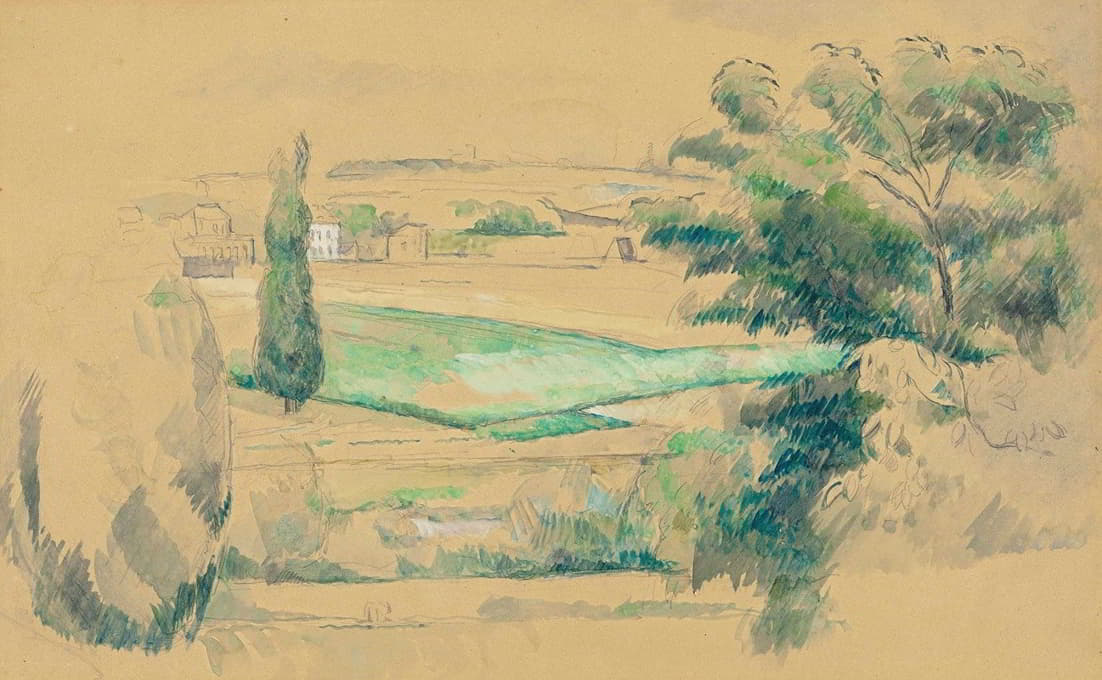Paul Cézanne - Paysage (environs de Melun)