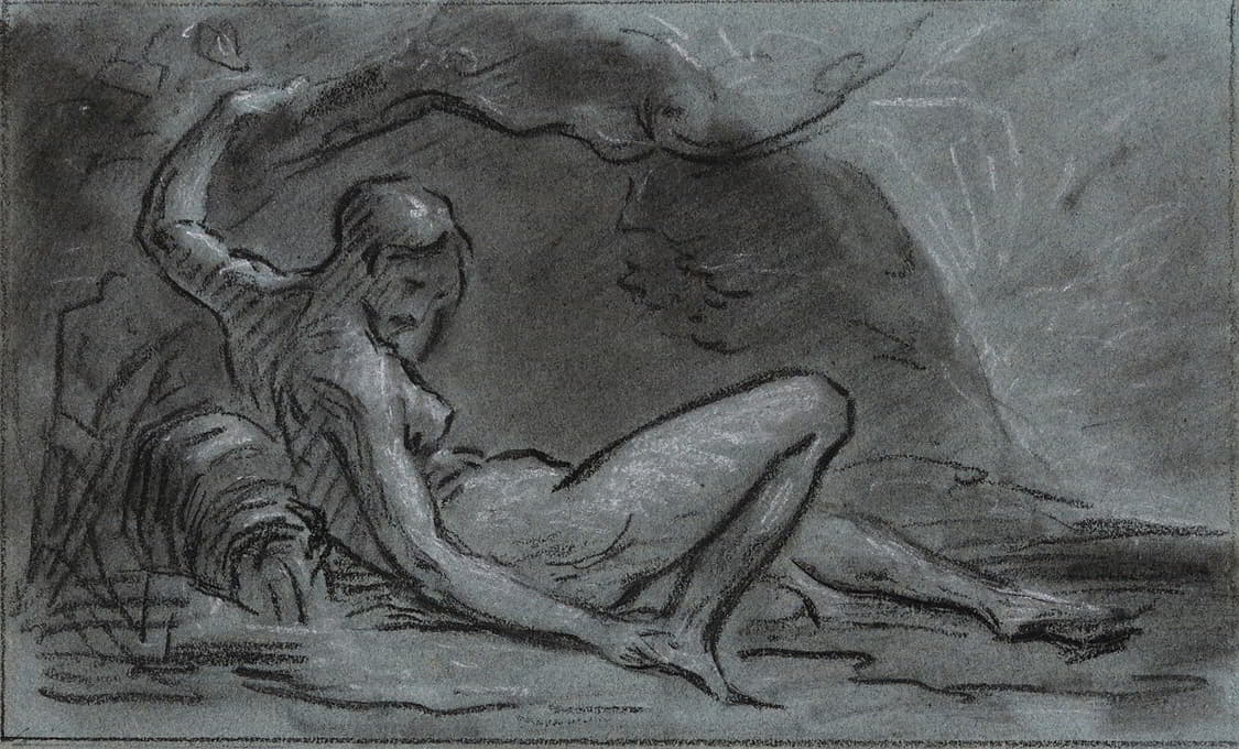 裸体躺着的年轻女子