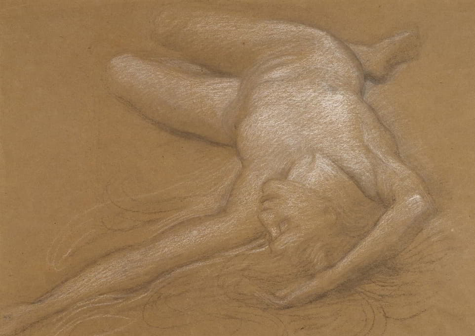 一个躺着的裸女在风暴仙女洞里的习作