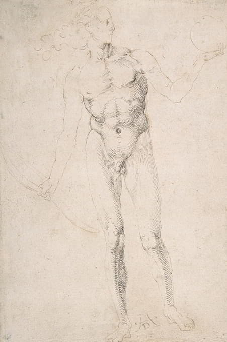 站着的裸体男子举着弓（‘Poynter Apollo’）