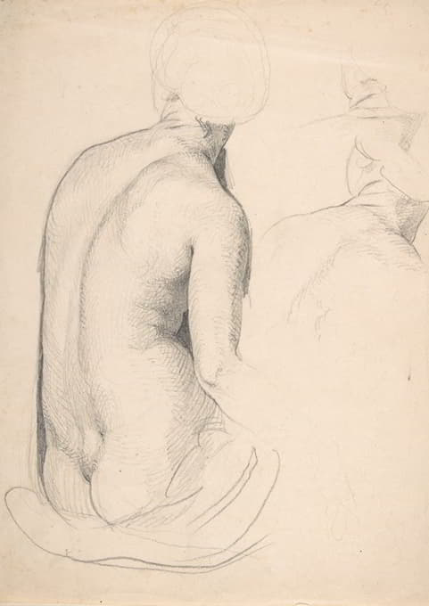 Eduard Julius Friedrich Bendemann - Studies of a Seated Woman from Behind