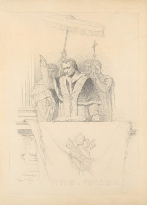 François-Léon Benouville - Pope Pius IX Imparting the Blessing Urbi et Orbi