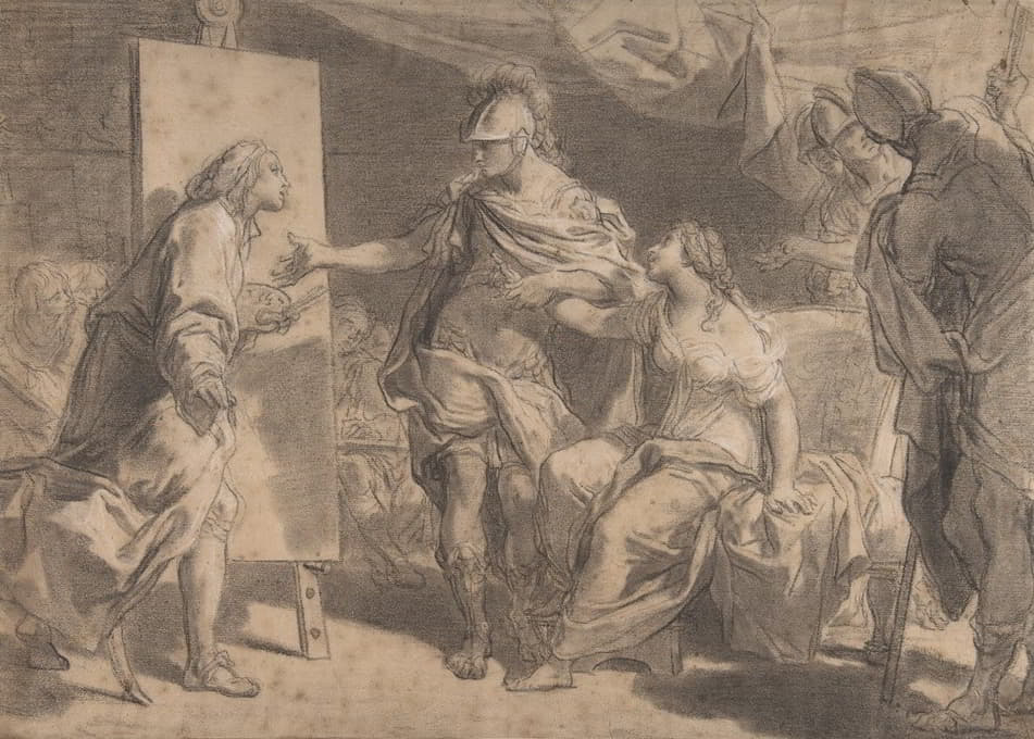 亚历山大大帝将他的小妾坎帕斯佩献给画家阿佩列斯