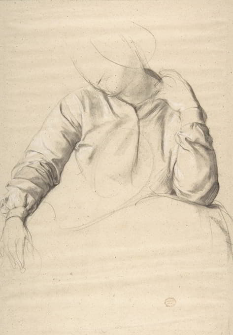 Romain Cazes - Study of a Woman Seated
