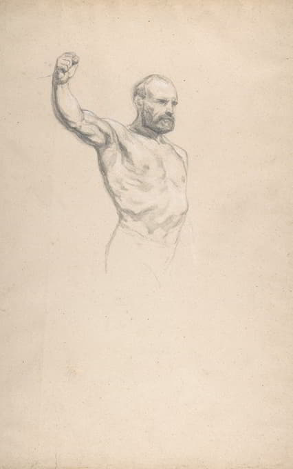 Rosa Bonheur - Bearded, bare-chested male figure, study for ‘The Horse Fair’