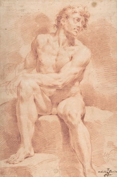 男性裸体坐姿